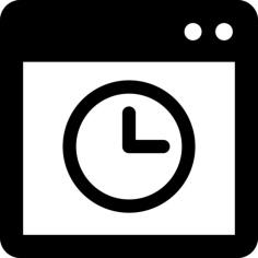 Open Window With Timer Editable Svg Line Art, Free Vectors File